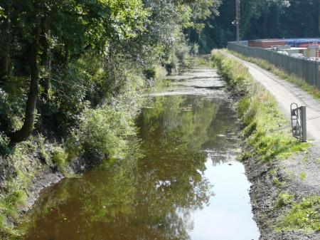 The Neath Canal running alongside BOC depot