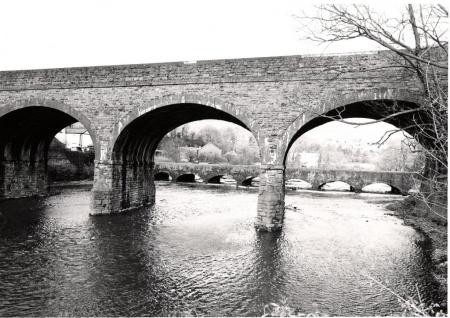 The railway viaduct and aqueduct at Aberdulais The railway viaduct and aqueduct at Aberdulais