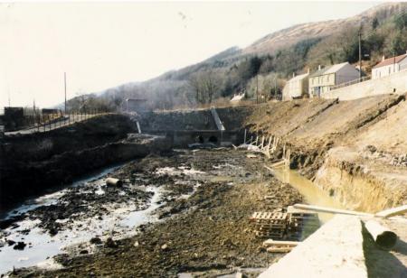 The excavated Resolven basin The excavated Resolven basin